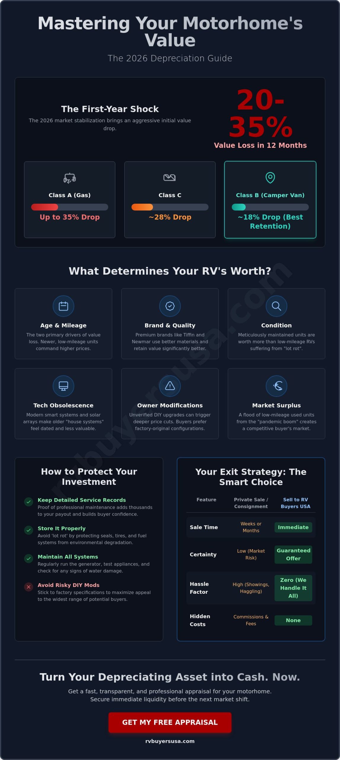 Motorhome Depreciation Calculator 2026: Estimate Your RV’s Current Value
